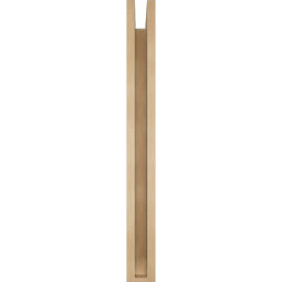 Ekena Millwork - BKTUR0352X34X34LEC06RCPR - Timberthane Faux Wood Legacy Style Bracket w/ Offset Brace, Slat Ends, 3 1/2"W x 34"D x 34"H, Primed Tan
