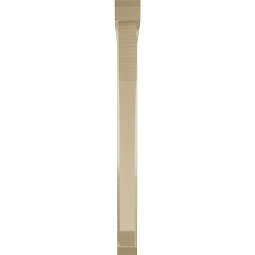 Ekena Millwork - BKTUR0352X34X40LEC06RCPR - Timberthane Faux Wood Legacy Style Bracket w/ Offset Brace, Slat Ends, 3 1/2"W x 34"D x 40"H, Primed Tan