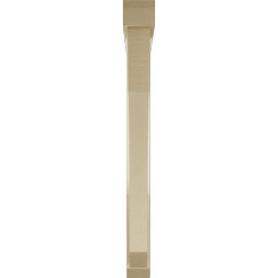 Ekena Millwork - BKTUR0352X36X36LEC06RCPR - Timberthane Faux Wood Legacy Style Bracket w/ Offset Brace, Slat Ends, 3 1/2"W x 36"D x 36"H, Primed Tan