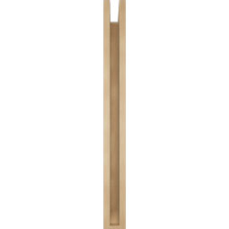 Ekena Millwork - BKTUR0352X36X36LEC06RCPR - Timberthane Faux Wood Legacy Style Bracket w/ Offset Brace, Slat Ends, 3 1/2"W x 36"D x 36"H, Primed Tan