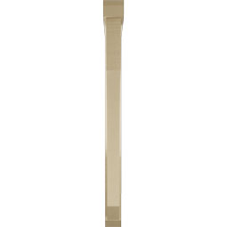 Ekena Millwork - BKTUR0352X36X44LEC06RCPR - Timberthane Faux Wood Legacy Style Bracket w/ Offset Brace, Slat Ends, 3 1/2"W x 36"D x 44"H, Primed Tan
