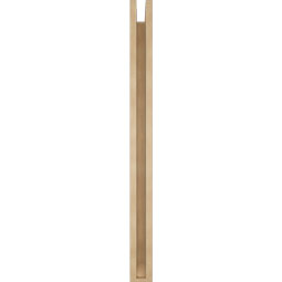 Ekena Millwork - BKTUR0352X36X44LEC06RCPR - Timberthane Faux Wood Legacy Style Bracket w/ Offset Brace, Slat Ends, 3 1/2"W x 36"D x 44"H, Primed Tan
