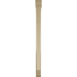 Ekena Millwork - BKTUR0352X36X48LEC06RCPR - Timberthane Faux Wood Legacy Style Bracket w/ Offset Brace, Slat Ends, 3 1/2"W x 36"D x 48"H, Primed Tan