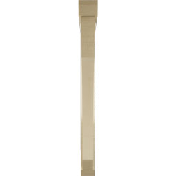 Ekena Millwork - BKTUR0352X38X38LEC06RCPR - Timberthane Faux Wood Legacy Style Bracket w/ Offset Brace, Slat Ends, 3 1/2"W x 38"D x 38"H, Primed Tan