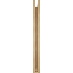Ekena Millwork - BKTUR0352X38X38LEC06RCPR - Timberthane Faux Wood Legacy Style Bracket w/ Offset Brace, Slat Ends, 3 1/2"W x 38"D x 38"H, Primed Tan