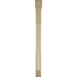 Ekena Millwork - BKTUR0352X38X44LEC06RCPR - Timberthane Faux Wood Legacy Style Bracket w/ Offset Brace, Slat Ends, 3 1/2"W x 38"D x 44"H, Primed Tan