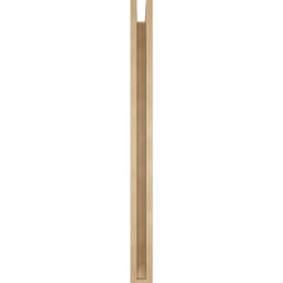 Ekena Millwork - BKTUR0352X38X44LEC06RCPR - Timberthane Faux Wood Legacy Style Bracket w/ Offset Brace, Slat Ends, 3 1/2"W x 38"D x 44"H, Primed Tan