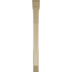Ekena Millwork - BKTUR0352X40X40LEC06RCPR - Timberthane Faux Wood Legacy Style Bracket w/ Offset Brace, Slat Ends, 3 1/2"W x 40"D x 40"H, Primed Tan