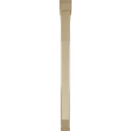 Ekena Millwork - BKTUR0352X40X44LEC06RCPR - Timberthane Faux Wood Legacy Style Bracket w/ Offset Brace, Slat Ends, 3 1/2"W x 40"D x 44"H, Primed Tan