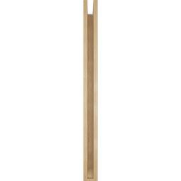 Ekena Millwork - BKTUR0352X40X44LEC06RCPR - Timberthane Faux Wood Legacy Style Bracket w/ Offset Brace, Slat Ends, 3 1/2"W x 40"D x 44"H, Primed Tan