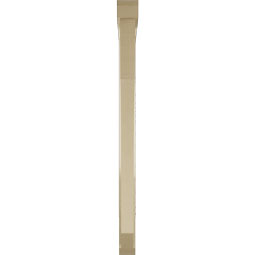 Ekena Millwork - BKTUR0352X42X48LEC06RCPR - Timberthane Faux Wood Legacy Style Bracket w/ Offset Brace, Slat Ends, 3 1/2"W x 42"D x 48"H, Primed Tan