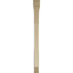 Ekena Millwork - BKTUR0352X44X44LEC06RCPR - Timberthane Faux Wood Legacy Style Bracket w/ Offset Brace, Slat Ends, 3 1/2"W x 44"D x 44"H, Primed Tan
