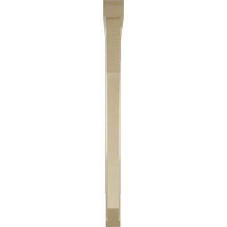 Ekena Millwork - BKTUR0352X46X46LEC06RCPR - Timberthane Faux Wood Legacy Style Bracket w/ Offset Brace, Slat Ends, 3 1/2"W x 46"D x 46"H, Primed Tan