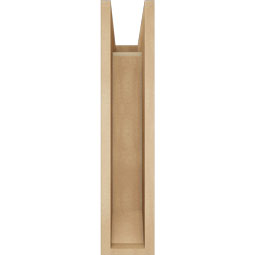 Ekena Millwork - BKTUR0554X14X26LEC06RCPR - Timberthane Faux Wood Legacy Style Bracket w/ Offset Brace, Slat Ends, 5 1/2"W x 14"D x 26"H, Primed Tan