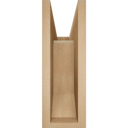 Ekena Millwork - BKTUR0554X16X16LEC06RCPR - Timberthane Faux Wood Legacy Style Bracket w/ Offset Brace, Slat Ends, 5 1/2"W x 16"D x 16"H, Primed Tan