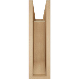 Ekena Millwork - BKTUR0554X16X20LEC06RCPR - Timberthane Faux Wood Legacy Style Bracket w/ Offset Brace, Slat Ends, 5 1/2"W x 16"D x 20"H, Primed Tan
