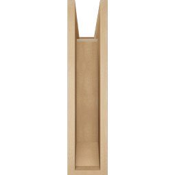 Ekena Millwork - BKTUR0554X16X24LEC06RCPR - Timberthane Faux Wood Legacy Style Bracket w/ Offset Brace, Slat Ends, 5 1/2"W x 16"D x 24"H, Primed Tan