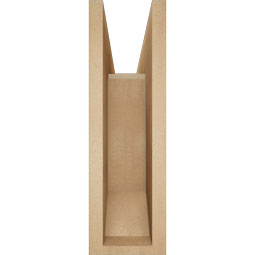 Ekena Millwork - BKTUR0554X18X18LEC06RCPR - Timberthane Faux Wood Legacy Style Bracket w/ Offset Brace, Slat Ends, 5 1/2"W x 18"D x 18"H, Primed Tan