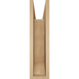Ekena Millwork - BKTUR0554X18X22LEC06RCPR - Timberthane Faux Wood Legacy Style Bracket w/ Offset Brace, Slat Ends, 5 1/2"W x 18"D x 22"H, Primed Tan