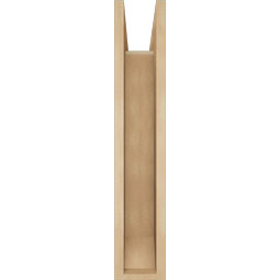 Ekena Millwork - BKTUR0554X18X30LEC06RCPR - Timberthane Faux Wood Legacy Style Bracket w/ Offset Brace, Slat Ends, 5 1/2"W x 18"D x 30"H, Primed Tan