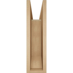 Ekena Millwork - BKTUR0554X20X20LEC06RCPR - Timberthane Faux Wood Legacy Style Bracket w/ Offset Brace, Slat Ends, 5 1/2"W x 20"D x 20"H, Primed Tan