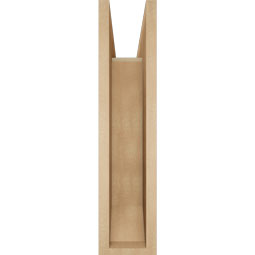 Ekena Millwork - BKTUR0554X20X24LEC06RCPR - Timberthane Faux Wood Legacy Style Bracket w/ Offset Brace, Slat Ends, 5 1/2"W x 20"D x 24"H, Primed Tan