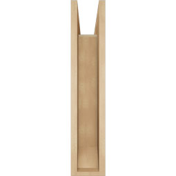 Ekena Millwork - BKTUR0554X20X28LEC06RCPR - Timberthane Faux Wood Legacy Style Bracket w/ Offset Brace, Slat Ends, 5 1/2"W x 20"D x 28"H, Primed Tan