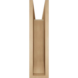 Ekena Millwork - BKTUR0554X22X22LEC06RCPR - Timberthane Faux Wood Legacy Style Bracket w/ Offset Brace, Slat Ends, 5 1/2"W x 22"D x 22"H, Primed Tan