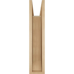 Ekena Millwork - BKTUR0554X22X26LEC06RCPR - Timberthane Faux Wood Legacy Style Bracket w/ Offset Brace, Slat Ends, 5 1/2"W x 22"D x 26"H, Primed Tan