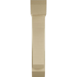 Ekena Millwork - BKTUR0554X22X30LEC06RCPR - Timberthane Faux Wood Legacy Style Bracket w/ Offset Brace, Slat Ends, 5 1/2"W x 22"D x 30"H, Primed Tan