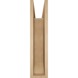 Ekena Millwork - BKTUR0554X24X24LEC06RCPR - Timberthane Faux Wood Legacy Style Bracket w/ Offset Brace, Slat Ends, 5 1/2"W x 24"D x 24"H, Primed Tan