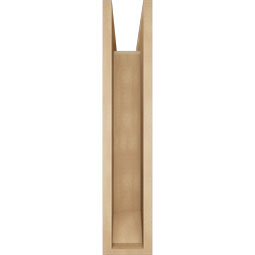 Ekena Millwork - BKTUR0554X24X28LEC06RCPR - Timberthane Faux Wood Legacy Style Bracket w/ Offset Brace, Slat Ends, 5 1/2"W x 24"D x 28"H, Primed Tan