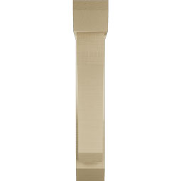 Ekena Millwork - BKTUR0554X24X32LEC06RCPR - Timberthane Faux Wood Legacy Style Bracket w/ Offset Brace, Slat Ends, 5 1/2"W x 24"D x 32"H, Primed Tan