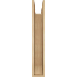 Ekena Millwork - BKTUR0554X24X32LEC06RCPR - Timberthane Faux Wood Legacy Style Bracket w/ Offset Brace, Slat Ends, 5 1/2"W x 24"D x 32"H, Primed Tan