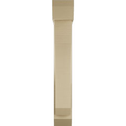 Ekena Millwork - BKTUR0554X24X36LEC06RCPR - Timberthane Faux Wood Legacy Style Bracket w/ Offset Brace, Slat Ends, 5 1/2"W x 24"D x 36"H, Primed Tan