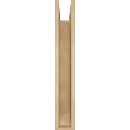 Ekena Millwork - BKTUR0554X24X36LEC06RCPR - Timberthane Faux Wood Legacy Style Bracket w/ Offset Brace, Slat Ends, 5 1/2"W x 24"D x 36"H, Primed Tan