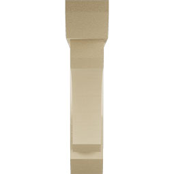 Ekena Millwork - BKTUR0554X26X26LEC06RCPR - Timberthane Faux Wood Legacy Style Bracket w/ Offset Brace, Slat Ends, 5 1/2"W x 26"D x 26"H, Primed Tan