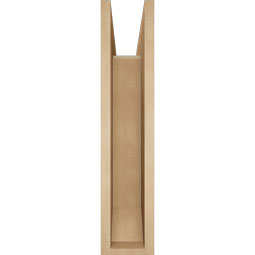 Ekena Millwork - BKTUR0554X26X26LEC06RCPR - Timberthane Faux Wood Legacy Style Bracket w/ Offset Brace, Slat Ends, 5 1/2"W x 26"D x 26"H, Primed Tan