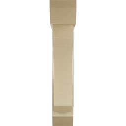 Ekena Millwork - BKTUR0554X26X30LEC06RCPR - Timberthane Faux Wood Legacy Style Bracket w/ Offset Brace, Slat Ends, 5 1/2"W x 26"D x 30"H, Primed Tan