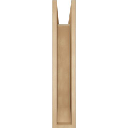 Ekena Millwork - BKTUR0554X26X30LEC06RCPR - Timberthane Faux Wood Legacy Style Bracket w/ Offset Brace, Slat Ends, 5 1/2"W x 26"D x 30"H, Primed Tan