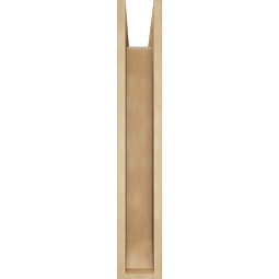 Ekena Millwork - BKTUR0554X26X34LEC06RCPR - Timberthane Faux Wood Legacy Style Bracket w/ Offset Brace, Slat Ends, 5 1/2"W x 26"D x 34"H, Primed Tan