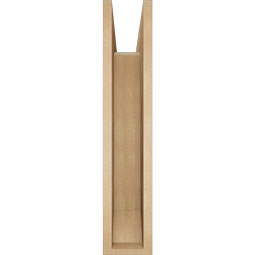 Ekena Millwork - BKTUR0554X28X28LEC06RCPR - Timberthane Faux Wood Legacy Style Bracket w/ Offset Brace, Slat Ends, 5 1/2"W x 28"D x 28"H, Primed Tan
