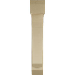 Ekena Millwork - BKTUR0554X28X32LEC06RCPR - Timberthane Faux Wood Legacy Style Bracket w/ Offset Brace, Slat Ends, 5 1/2"W x 28"D x 32"H, Primed Tan