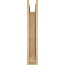 Ekena Millwork - BKTUR0554X28X32LEC06RCPR - Timberthane Faux Wood Legacy Style Bracket w/ Offset Brace, Slat Ends, 5 1/2"W x 28"D x 32"H, Primed Tan