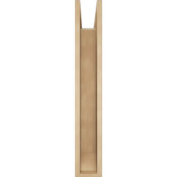 Ekena Millwork - BKTUR0554X28X36LEC06RCPR - Timberthane Faux Wood Legacy Style Bracket w/ Offset Brace, Slat Ends, 5 1/2"W x 28"D x 36"H, Primed Tan