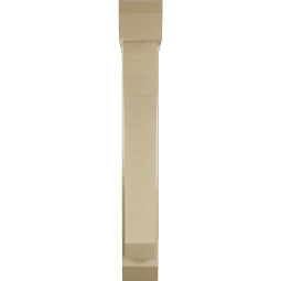 Ekena Millwork - BKTUR0554X28X40LEC06RCPR - Timberthane Faux Wood Legacy Style Bracket w/ Offset Brace, Slat Ends, 5 1/2"W x 28"D x 40"H, Primed Tan
