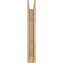 Ekena Millwork - BKTUR0554X28X40LEC06RCPR - Timberthane Faux Wood Legacy Style Bracket w/ Offset Brace, Slat Ends, 5 1/2"W x 28"D x 40"H, Primed Tan