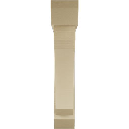Ekena Millwork - BKTUR0554X30X30LEC06RCPR - Timberthane Faux Wood Legacy Style Bracket w/ Offset Brace, Slat Ends, 5 1/2"W x 30"D x 30"H, Primed Tan