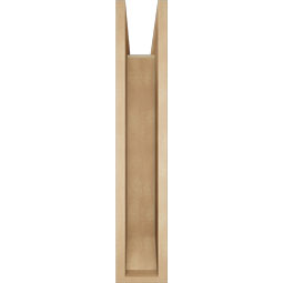 Ekena Millwork - BKTUR0554X30X30LEC06RCPR - Timberthane Faux Wood Legacy Style Bracket w/ Offset Brace, Slat Ends, 5 1/2"W x 30"D x 30"H, Primed Tan
