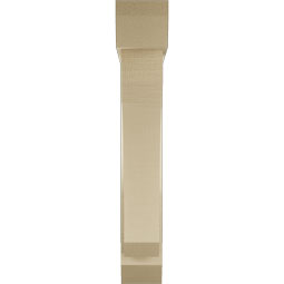Ekena Millwork - BKTUR0554X30X34LEC06RCPR - Timberthane Faux Wood Legacy Style Bracket w/ Offset Brace, Slat Ends, 5 1/2"W x 30"D x 34"H, Primed Tan